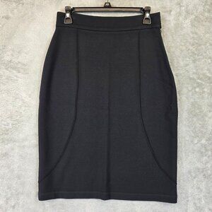 The Podolls Skirt Womens Medium Black High Waist Stretch Pencil Classic USA